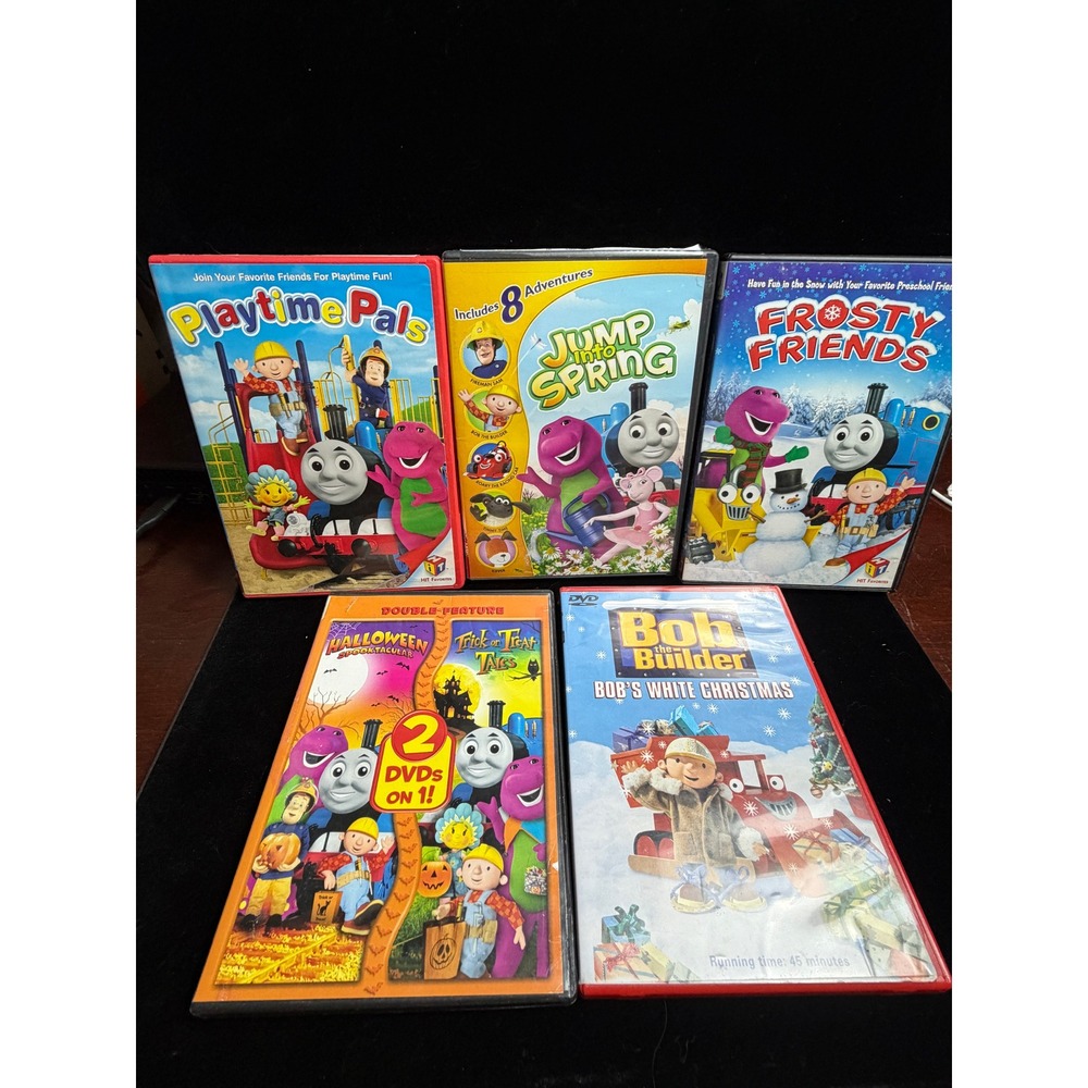 HIT Entertainment DVD Lot Thomas Barney Bob the Builder Christmas Halloween 5pc